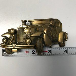 Vintage Rolls Royce Solid Brass Belt Buckle - 1979 Baron Buckle